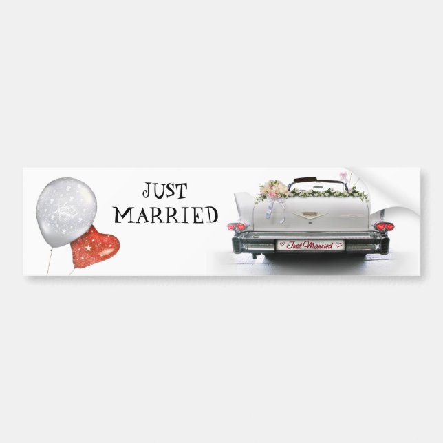 Just Married Bumper Sticker (Front)