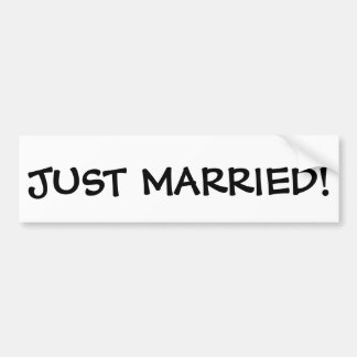 Just Married Bumper Sticker