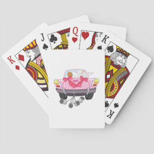 Just Married Car 27 Playing Cards