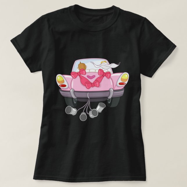 Just Married Car 27 T-Shirt (Design Front)