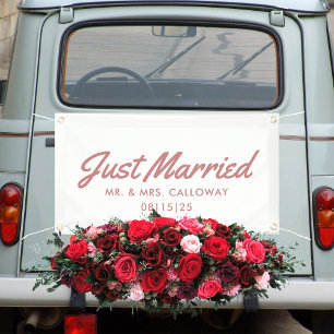 Just Married Car Banner