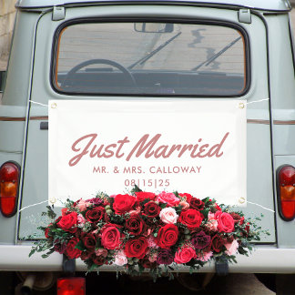 Just Married Car Banner