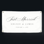 Just Married Car Banner Reception Decoration Sign<br><div class="desc">Decorate your car or reception to celebrate your marriage with our just married banner. This item is part of our Goldie wedding collection G100,  please shop our store for matching products.</div>
