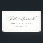 Just Married Car Banner Reception Decoration Sign<br><div class="desc">Decorate your car or reception to celebrate your marriage with our just married banner. This item is part of our Goldie wedding collection G100,  please shop our store for matching products.</div>