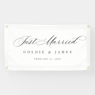 Just Married Car Banner Reception Decoration Sign