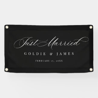 Just Married Car Banner Reception Decoration Sign