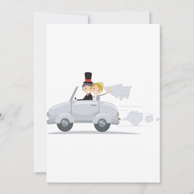 Just Married Car Invitations (Front)