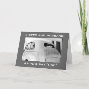 JUST MARRIED CAR TO MY SISTER AND HER HUSBAND ANNOUNCEMENT