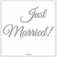 Just Married Car Window