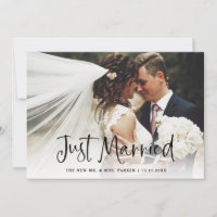 Just Married | Casual Script Photo Elopement