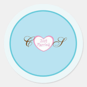 Just Married Classic Car Wedding Favour Stickers