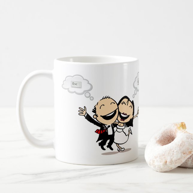 Just married coffee mug (With Donut)