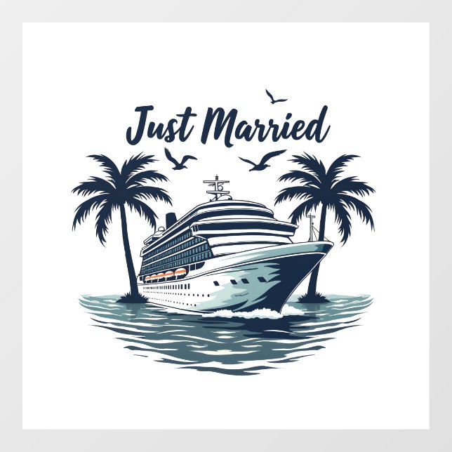 Just Married Cruising Summer Wedding Husband Wife (Sheet)