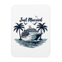 Just Married Cruising Summer Wedding Husband Wife