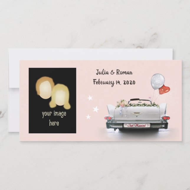Just Married (customisable) Announcement (Front)
