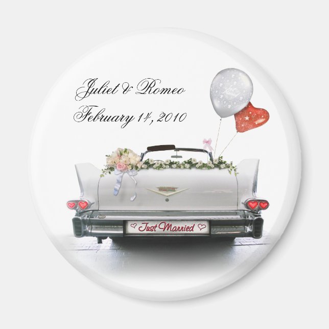 Just Married (customisable) Magnet (Front)
