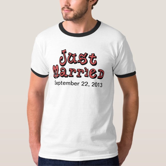 Just Married Customisable T-Shirt (Front)