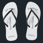 Just married customizable jandals<br><div class="desc">Customizable flip flops as a gift for the newlyweds.</div>