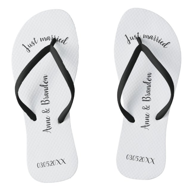 Just married customizable jandals (Footbed)