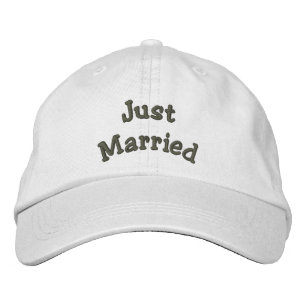 Just Married Cute Wedding  Embroidered Hat