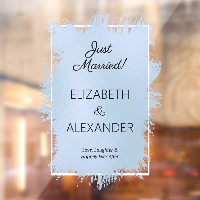 Just Married! Dusty Blue Faux Foil (Sheet 2)