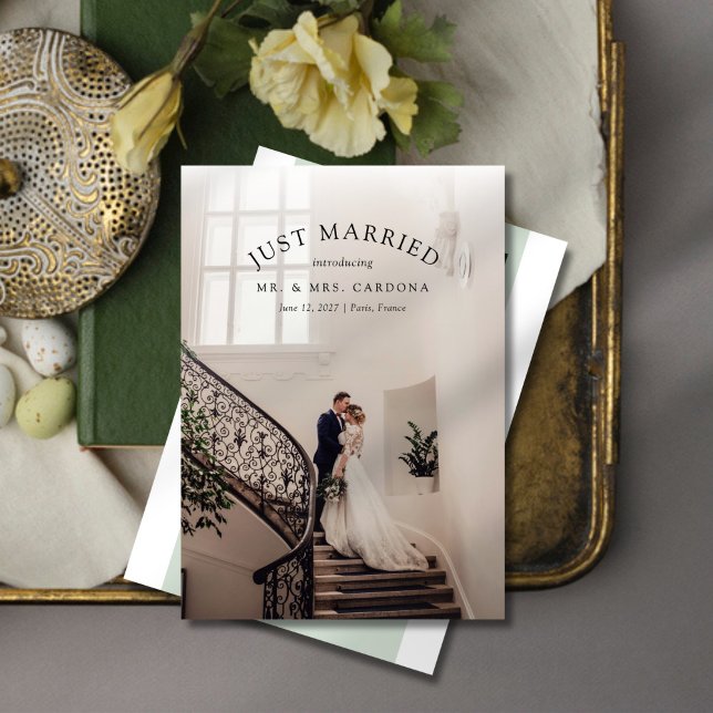 Just Married Elopement Wedding Photo Announcement (Creator Uploaded)