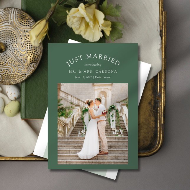 Just Married Elopement Wedding Photo Announcement (Creator Uploaded)