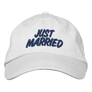 Just Married Embroidered Hat
