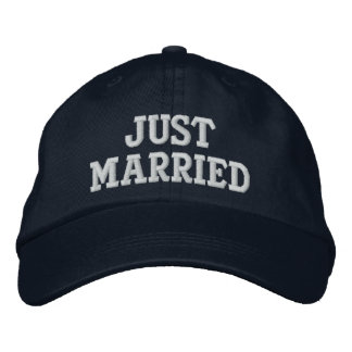 JUST MARRIED EMBROIDERED HAT