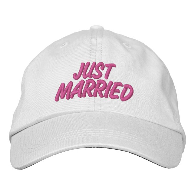 Just Married Embroidered Hat (Front)