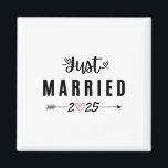 Just Married Est 2025 Honeymoon Wedding Couples An Magnet<br><div class="desc">Just Married Est 2025 Honeymoon Wedding Couples Anniversary</div>