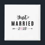 Just Married Est 2025 Honeymoon Wedding Couples An Magnet<br><div class="desc">Just Married Est 2025 Honeymoon Wedding Couples Anniversary</div>