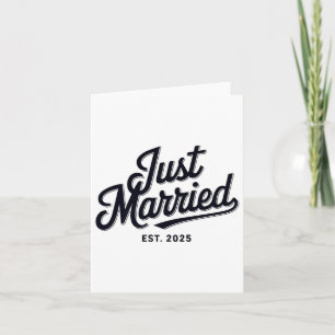 Just Married Est 2025 Wedding Wife Mr &amp; Mrs Br Card