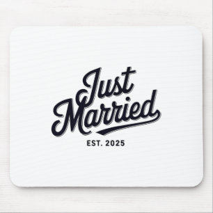 Just Married Est 2025 Wedding Wife Mr & Mrs Br Mouse Pad
