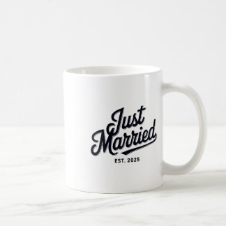 Just Married Est 2025 Wedding Wife Mr And Mrs Brid Coffee Mug