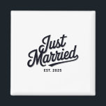 Just Married Est 2025 Wedding Wife Mr And Mrs Brid Magnet<br><div class="desc">Just Married Est 2025 Wedding Wife Mr And Mrs Bride Groom</div>