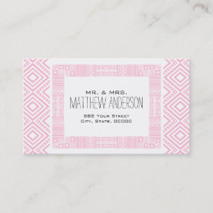 Just Married Ethnic Boho-chic Calling Card 1