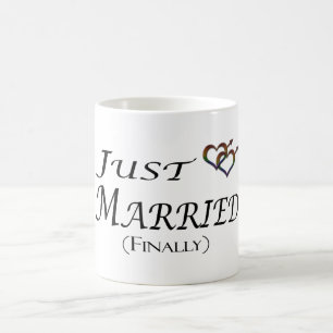 Just Married (Finally) Gay Pride Coffee Mug