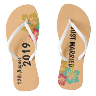 Just Married Flip Flops