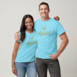 Just Married Gold Foil Typography Shirt<br><div class="desc">Just Married Gold Foil Typography Shirt for a newlywed on his honeymoon.</div>