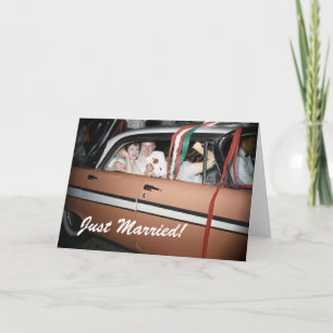 Just Married Greeting Card