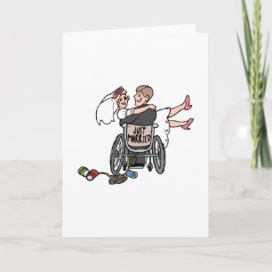 Just Married (Groom Wheelchair) Announcement