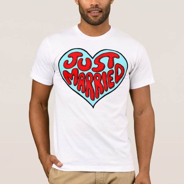 JUST MARRIED HEART T-SHIRT (Front)
