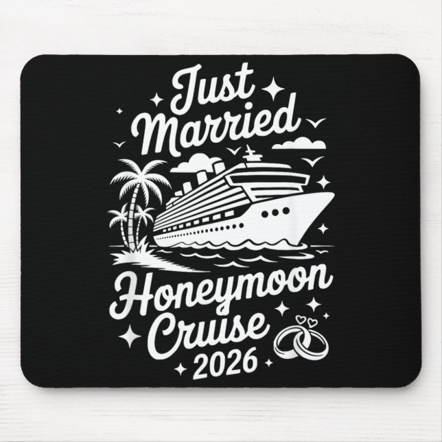Just Married Honeymoon Cruise 2026 Mouse Pad (Front)