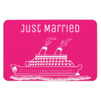 Just Married Honeymoon Wedding Cruise Cabin Door M