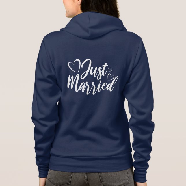 Just Married Hoodie (Back)