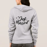 Just Married Hoodie<br><div class="desc">This hoodie is shown in grey with a Just Married print.
Customise this item or buy as is.
Licensed Image</div>
