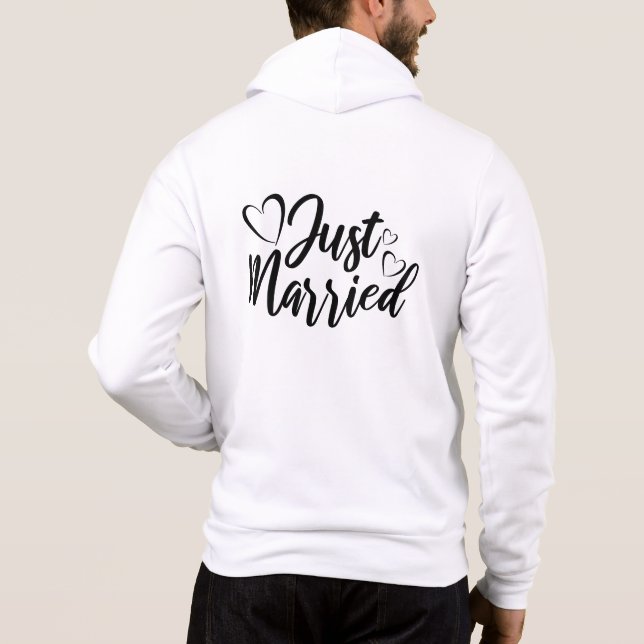 Just Married Hoodie (Back)