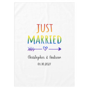 Just Married I - LGBTQ Wedding Tablecloth