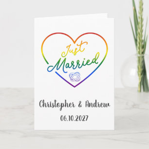 Just Married III - LGBTQ Wedding Card